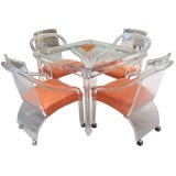 Wild and Fun Lucite Game Table and Chairs