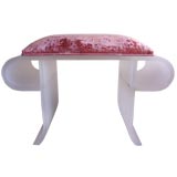 Frosted Lucite Vanity Bench