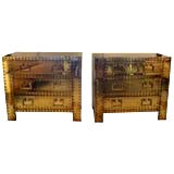 A Pair of Studded Chests by Sarreid