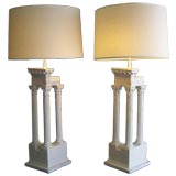 Pair of Architectural Column Lamps