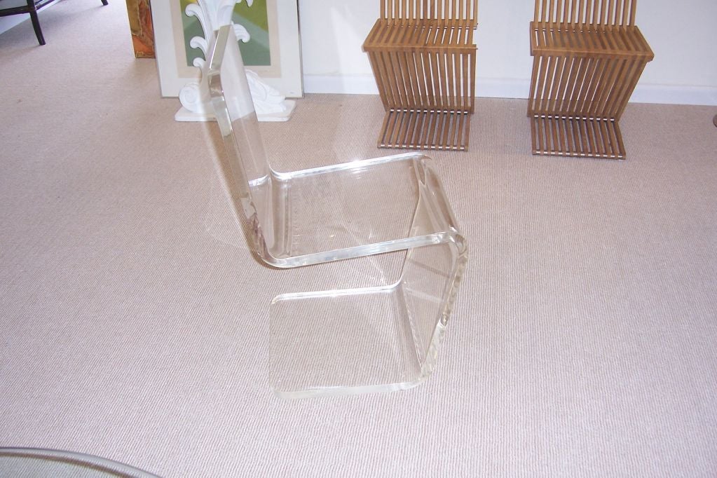 Late 20th Century A Set of Four Lucite 