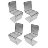 A Set of Four Lucite "Z" Chairs