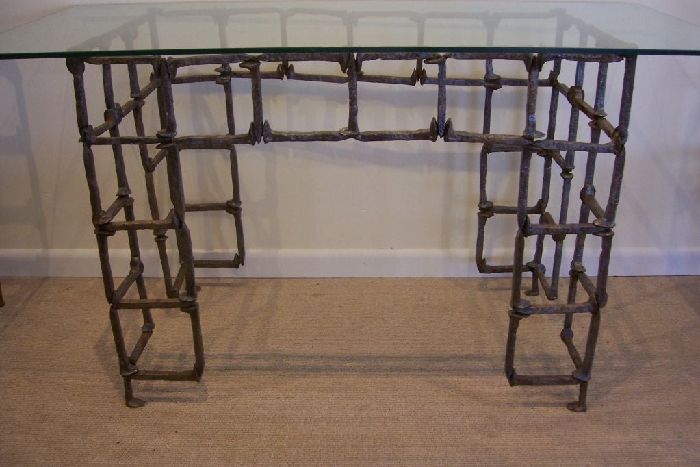 Can be used as a desk or a dining table by enlarging the glass top.  Measurements are for base ONLY.
