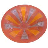 A Higgins Glass Bowl in Vivid Orange Tones (signed)
