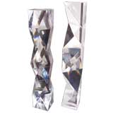 Two Lucite Prism Table Sculptures