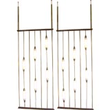 A Two Panel Lighted Room Divider from 1960's