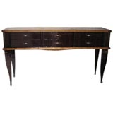 A Fabulous Art Deco Console in Rosewood and European Birch