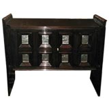 A Two Door Art Deco Cabinet in Dark Stained Mahogany