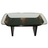 A Black Lacquer Based Cocktail Table by Valzania