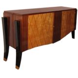 Art Deco Sideboard in Mahogany, Birch and Macassar Ebony