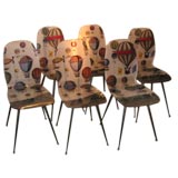A  Rare Set of Six Lucite Prototype Sidechairs by Fornasetti