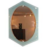 A Oval Wall Mirror by Fontana Arte