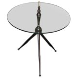 A Round Glass Topped Art Deco Occasional Table