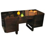 An Exceptional Signed Art Deco Desk in Mahogany by Jules Leleu