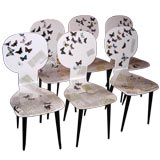 An Outstanding Set of Six Chairs by Fornasetti