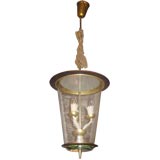 Vintage A Lantern Shaped Chandelier by Gio Ponti for Fontana Arte