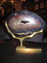 An Agate and Bronze Table Sculpture
