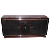 A Stunning Art Deco Sideboard in Rosewood with a Marble Top