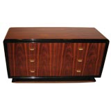 A Rosewood Six Drawer Art Deco Dresser