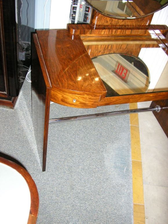 An Art Deco Dressing Table in Figured Walnut