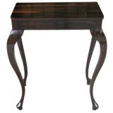 A Console Table in Rosewood with Queen Ann Style Legs