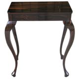 A Console Table in Rosewood with Queen Ann Style Legs
