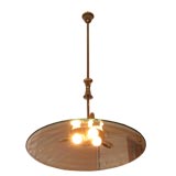 A Brass and Crystal Bowl Chandelier by Fontana Arte