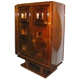 A Fabulous Two Door Art Deco Cabinet in Mahogany and Mirror