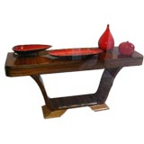 A Pair of Mahogany Art Deco Consoles