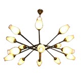 A Large Scale Modernist Chandelier by Stilnovo