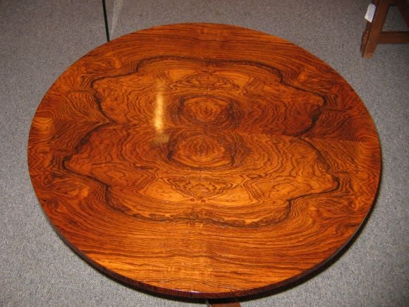 A French Art Deco Round Occasional Table in Walnut