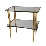 A Rare Double Tiered Console Table in Crystal by Fontana Arte