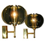 A Fabulous Pair of Wall Sconces by Fontana Arte