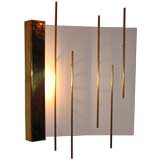 A Rare Lit Wall Sconce by Gio Ponti for Lumi