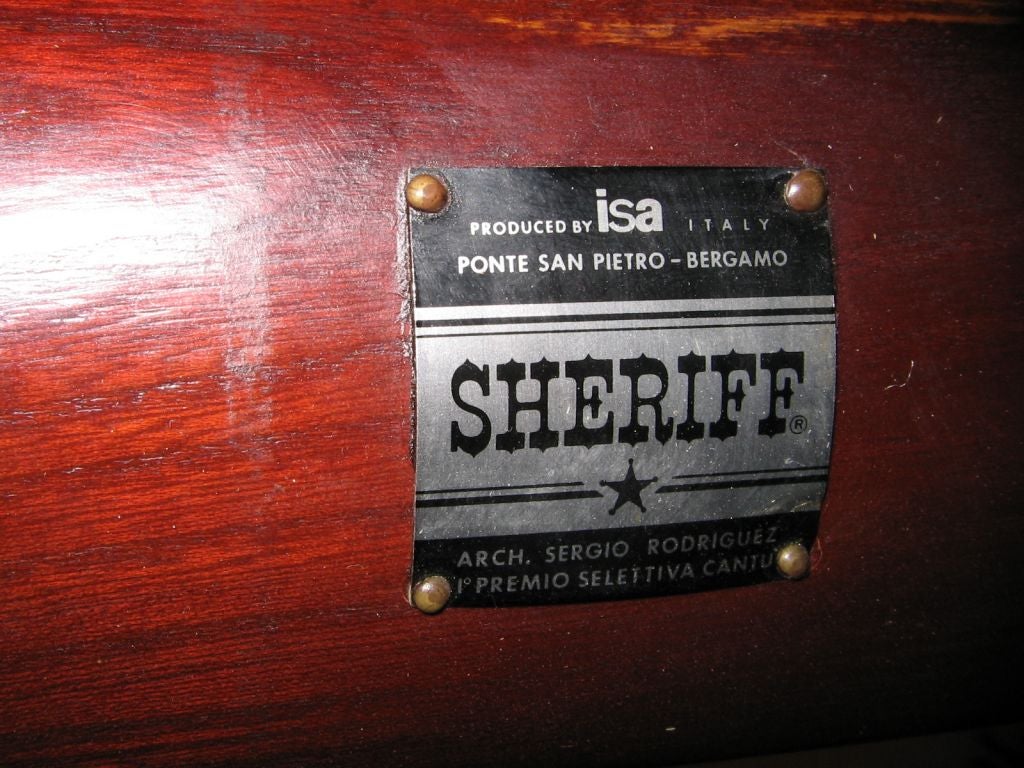Italian Sergio Rodrigues model Sheriff Coffee or Cocktail Table for ISA Italy circa 1968 For Sale