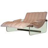 A Fabulous Lucite Sided Low Slung Modernist Lounge Chair