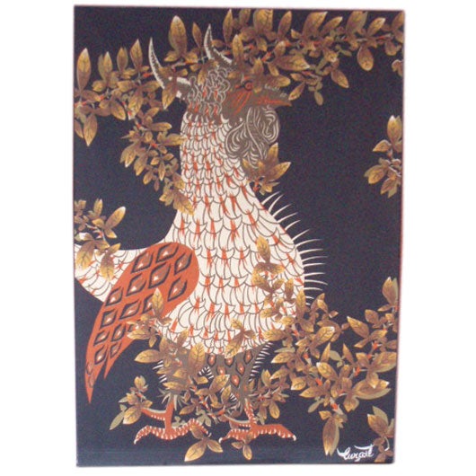 A Large Scale Framed Modernist Tapestry by Jean Lurcat