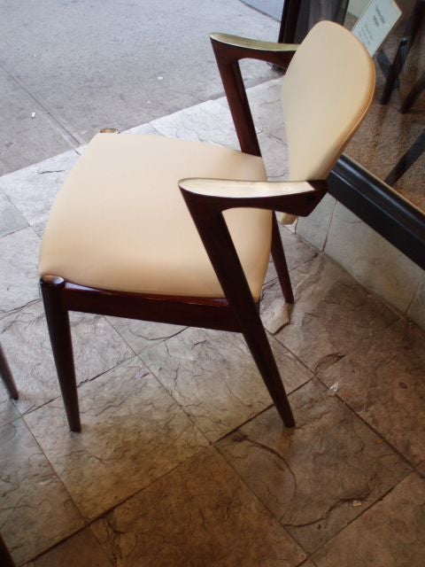 A Set of Six Dining Chairs in Rosewood by Kai Kristiansen