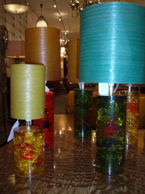 A Selection of Crackled Resin Table Lamps In Excellent Condition In New York, NY
