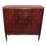 Bar Cabinet in Palisander with Brass Star Inlays by Paolo Buffa