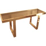 A Brass and Nickle Console Table by Romeo Rega