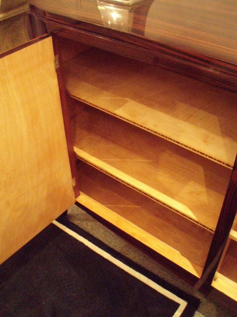 An Art Deco Three Door Sideboard in Macassar Ebony 3