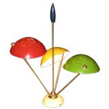 Eine sehr seltene dreiflammige Tischlampe von Gino Sarfatti, Modell 534