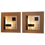 A Rare Pair of Lit Wall Sconces by Gio Ponti