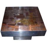 A Modernist Occasional Table in Steel and Brass