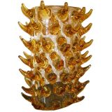 Murano Ocre "Spike " Vase, ca. 1950