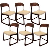 A Fantastic Set of SIx Dining Chairs by Maison Baumann