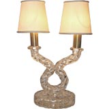 A Single Murano Glass Table Lamp by Barovier