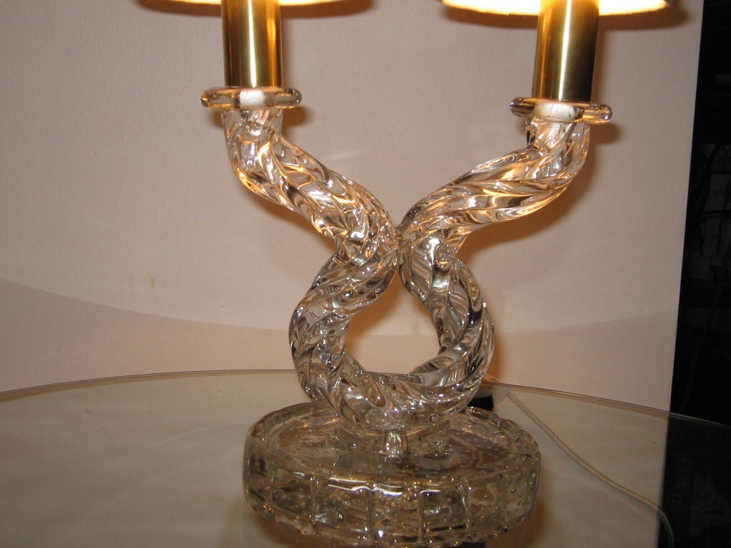 A Single Murano Glass Table Lamp by Barovier