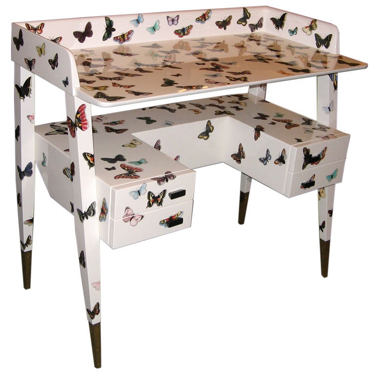 A Ladies Writing Desk / Dressing Table by Ponti & Fornasetti
